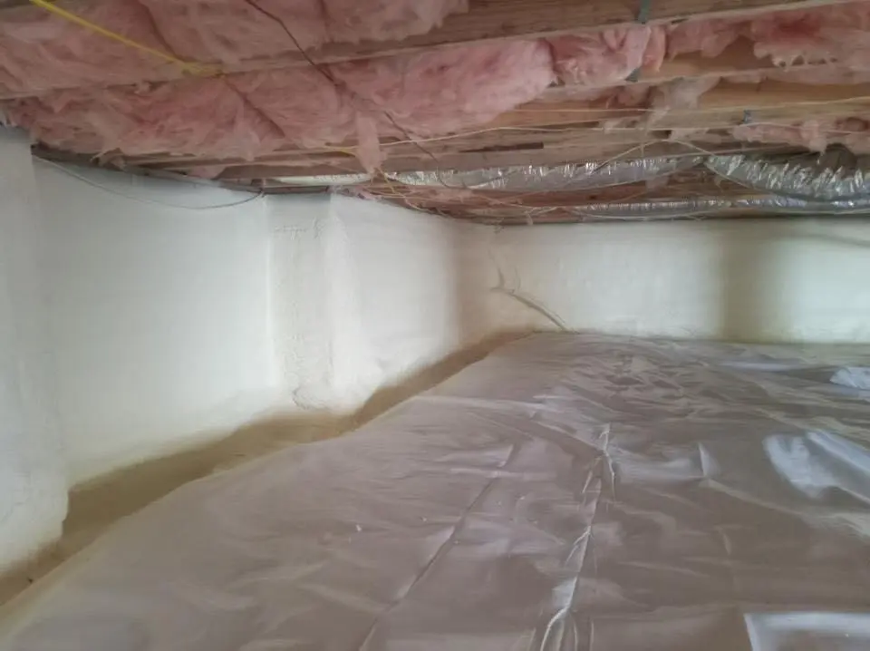Crawl space encapsulation with closed-cell spray foam for Attic Insulation in Fairhope
